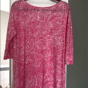 Lilly Pulitzer XL Pink & white dress/Beach cover-up/top